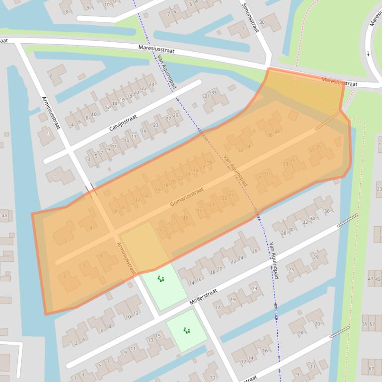 Kaart van postcodegebied 9746BC.