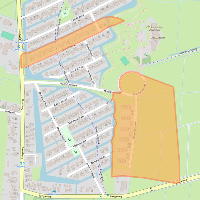 Kaart van postcodegebied 9746BH.