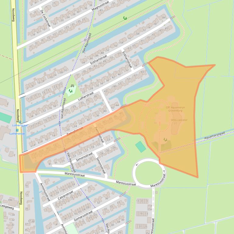 Kaart van postcodegebied 9746BJ.