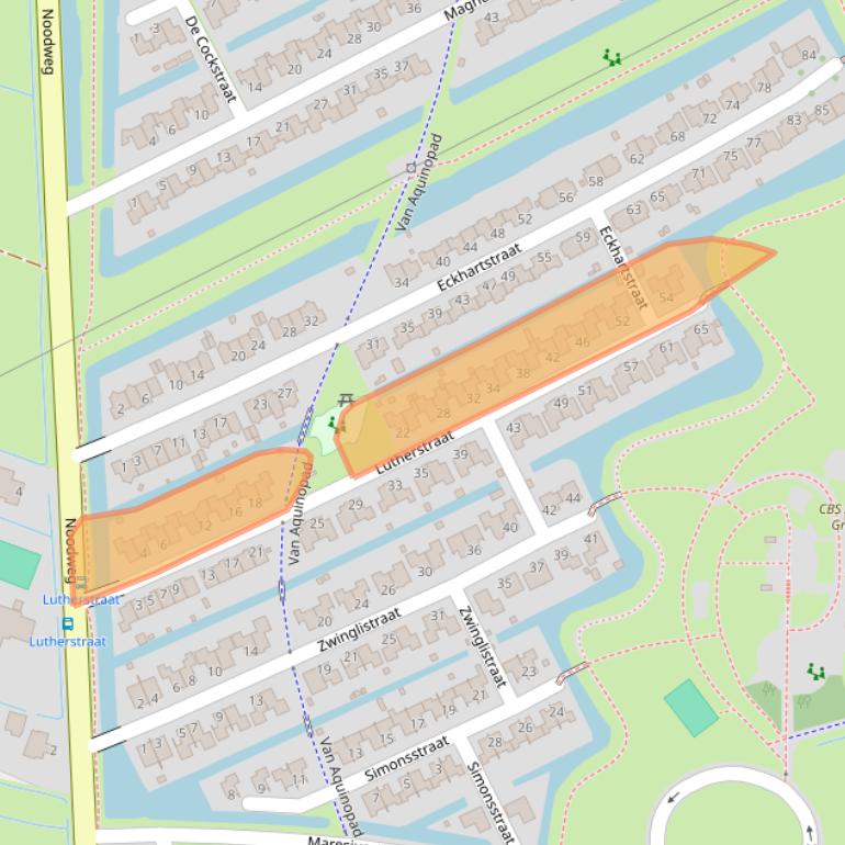 Kaart van postcodegebied 9746BK.