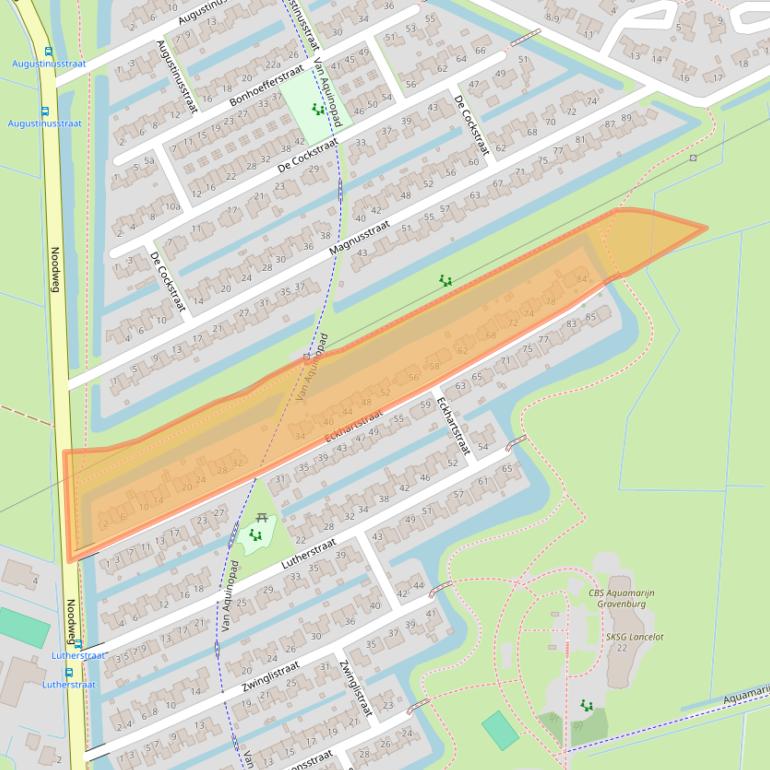 Kaart van postcodegebied 9746BM.