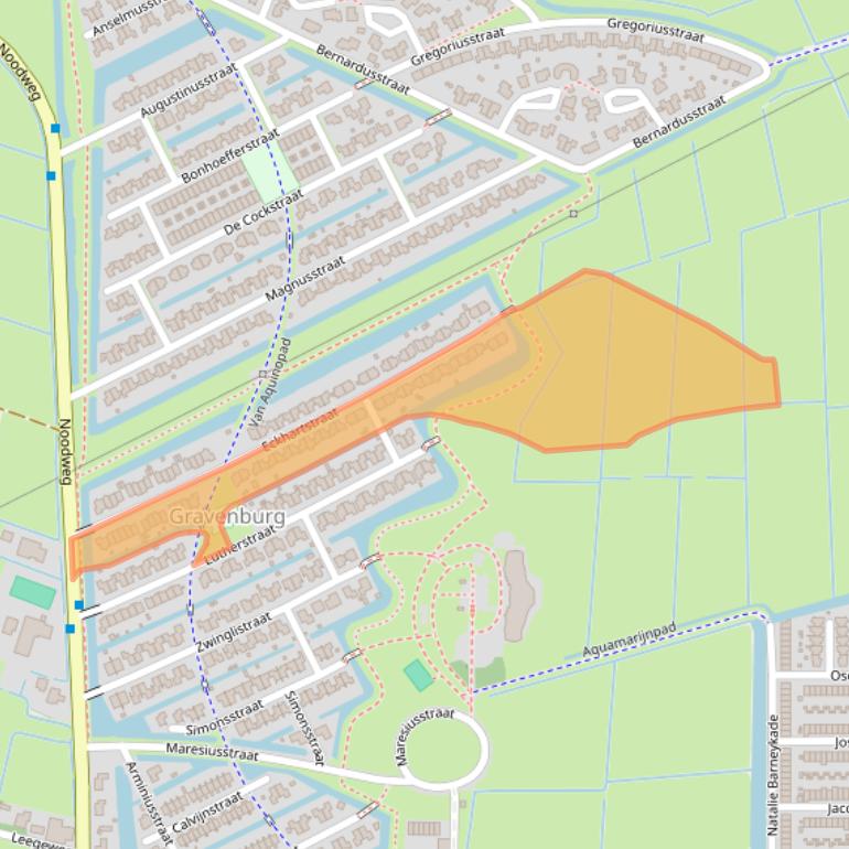 Kaart van postcodegebied 9746BN.