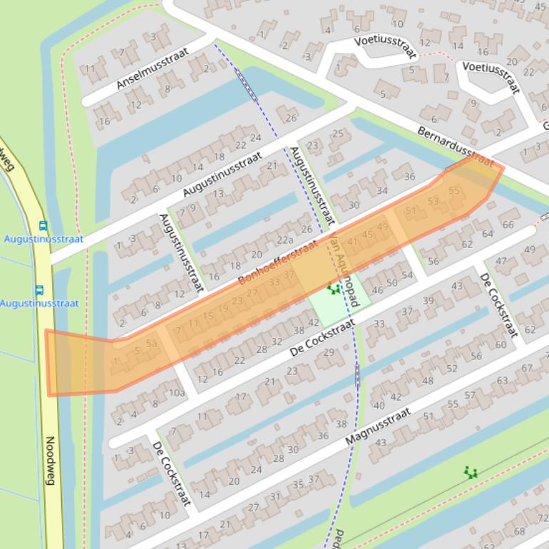 Kaart van postcodegebied 9746BW.