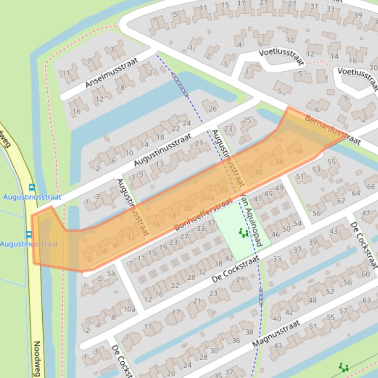 Kaart van postcodegebied 9746BX.