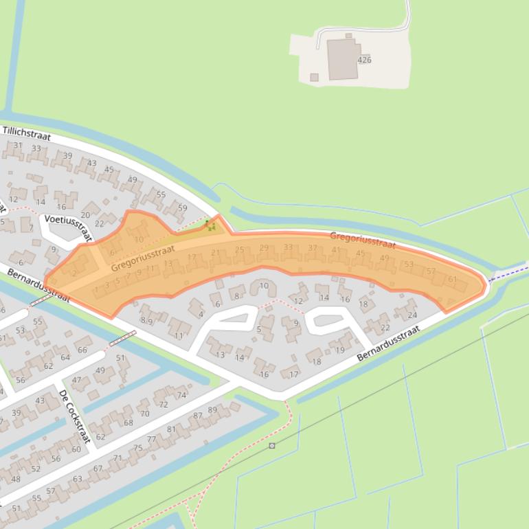 Kaart van postcodegebied 9746CD.