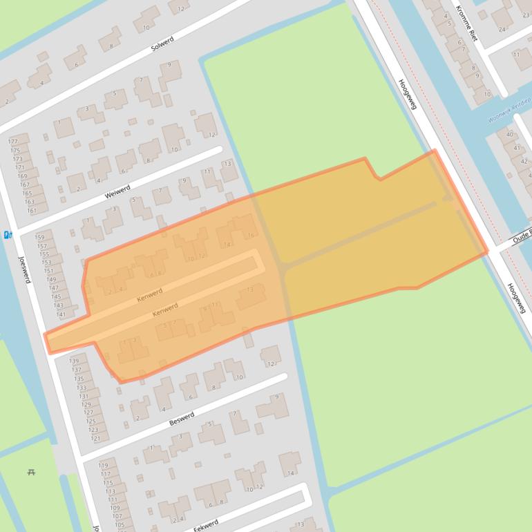 Kaart van postcodegebied 9746CJ.