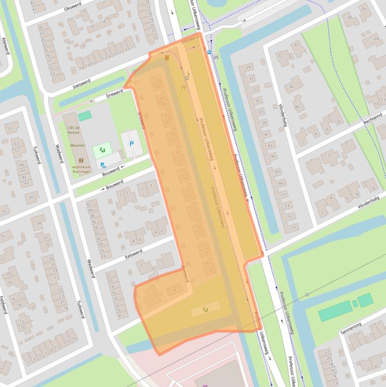 Kaart van postcodegebied 9746DB.