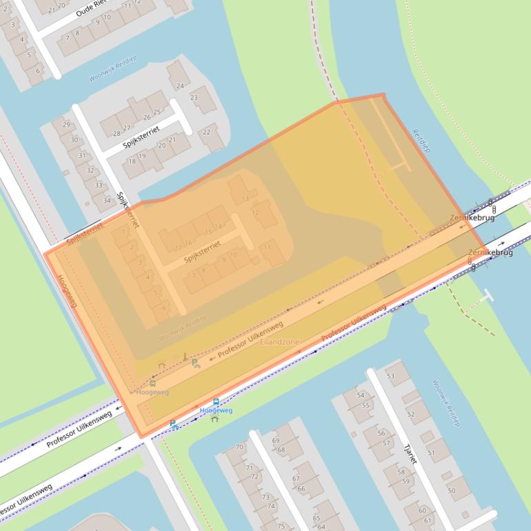 Kaart van postcodegebied 9746PH.