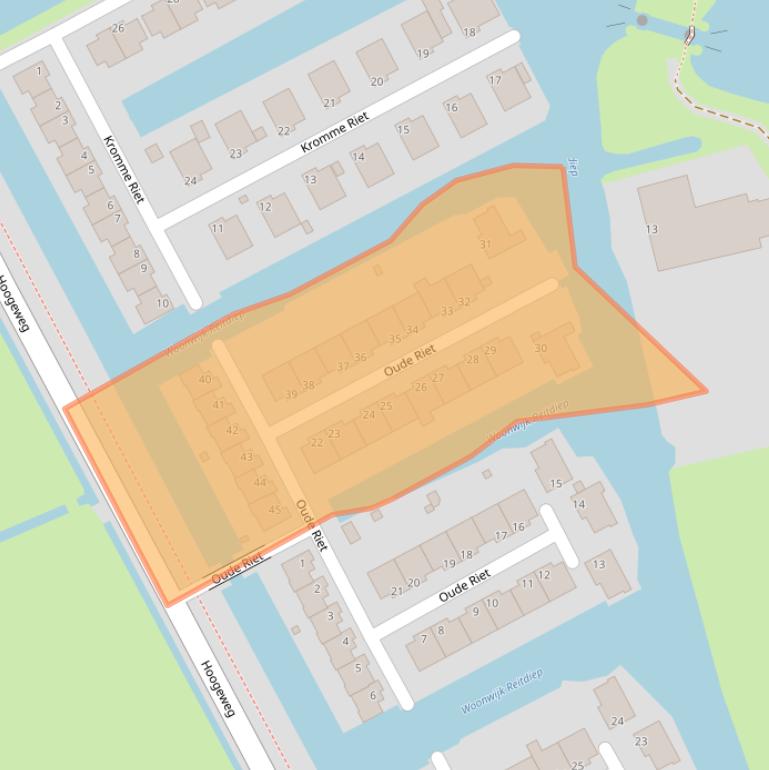 Kaart van postcodegebied 9746PL.