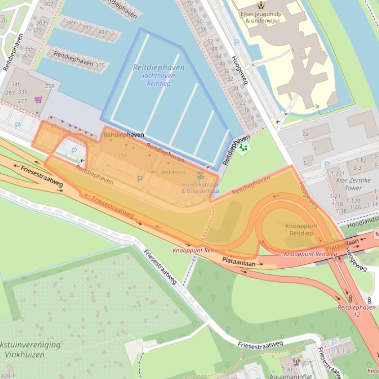 Kaart van postcodegebied 9746RC.