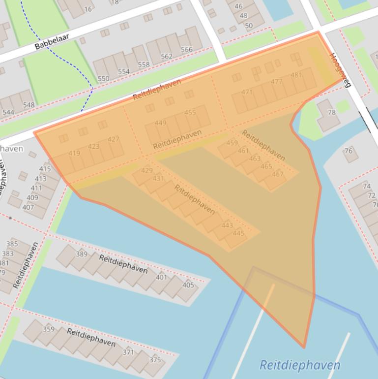 Kaart van postcodegebied 9746RH.