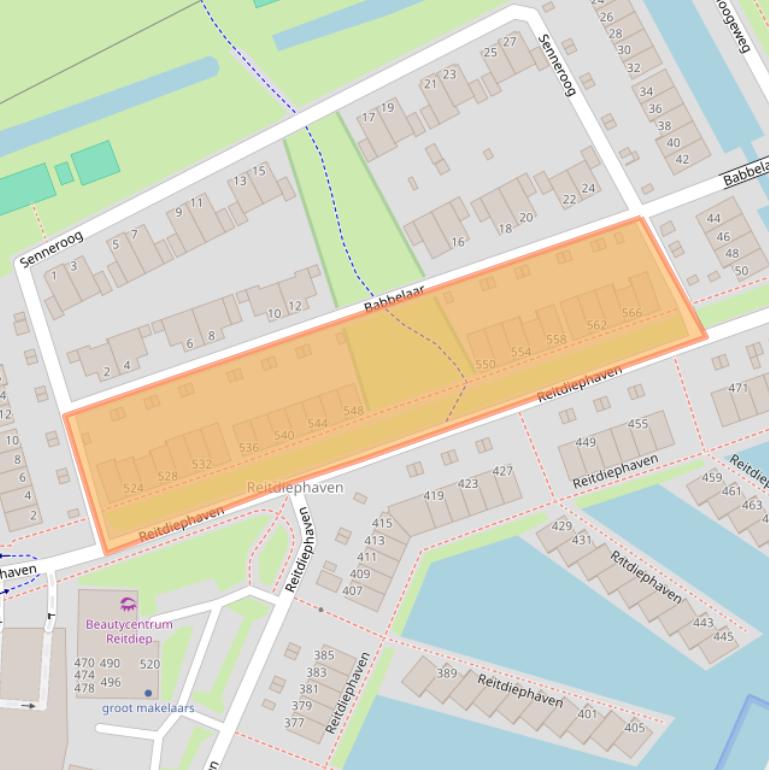Kaart van postcodegebied 9746RL.