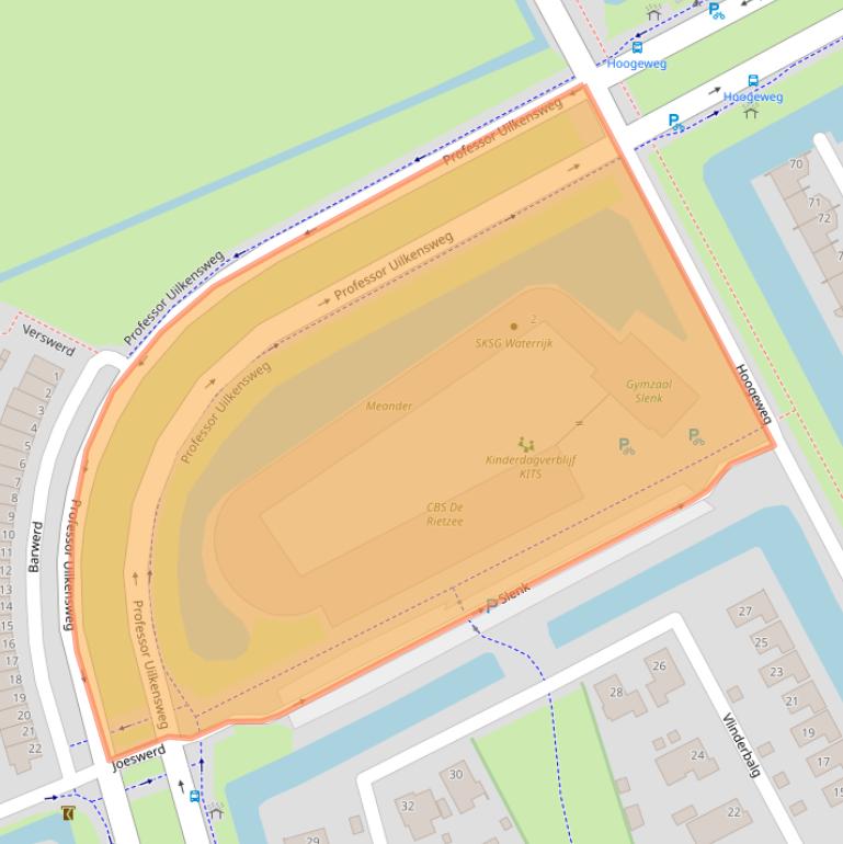 Kaart van postcodegebied 9746RS.