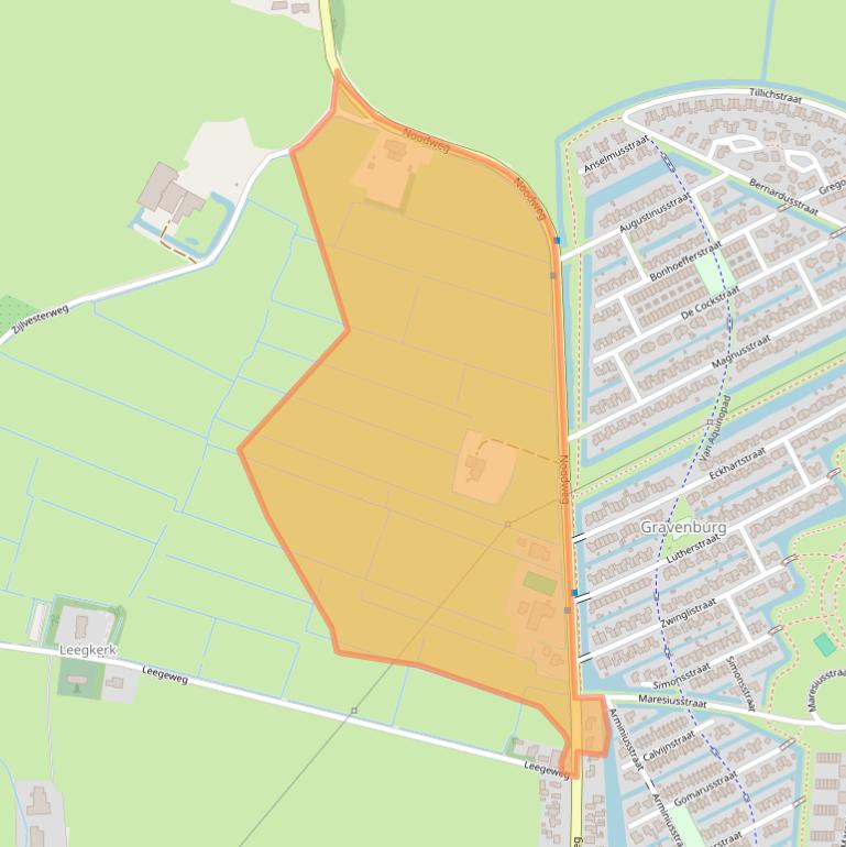 Kaart van postcodegebied 9746TD.