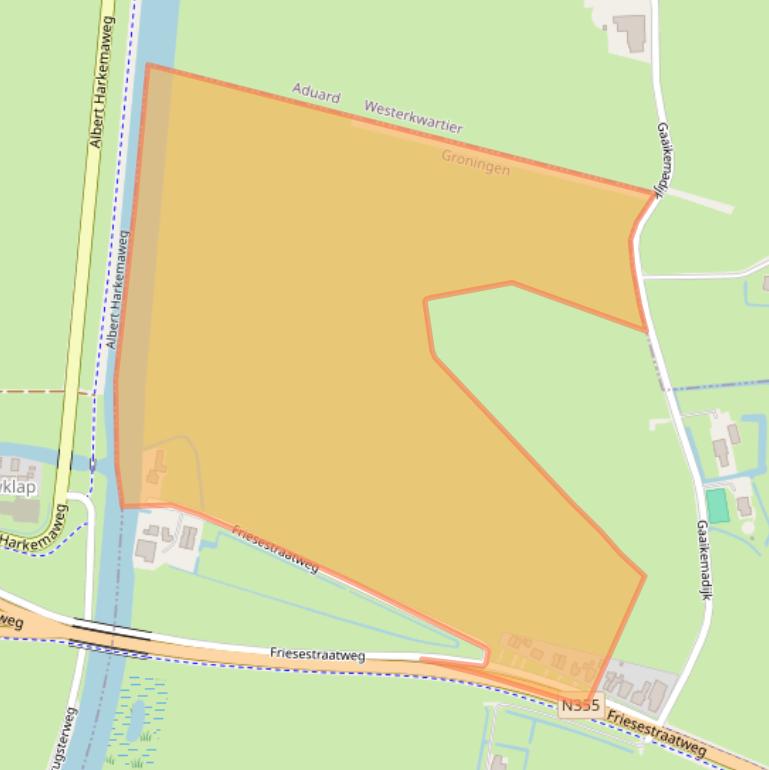 Kaart van postcodegebied 9746TK.