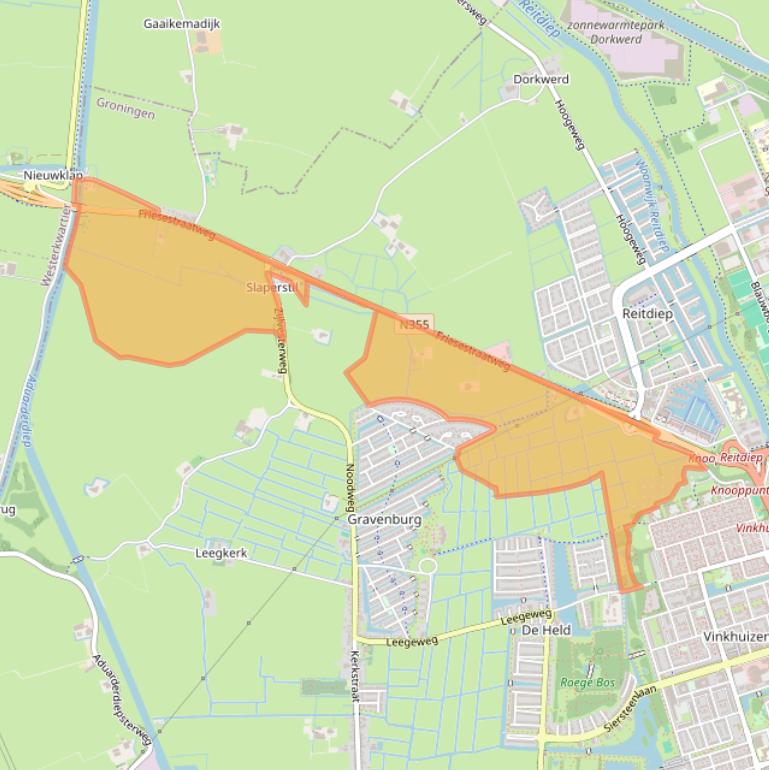 Kaart van postcodegebied 9746TL.