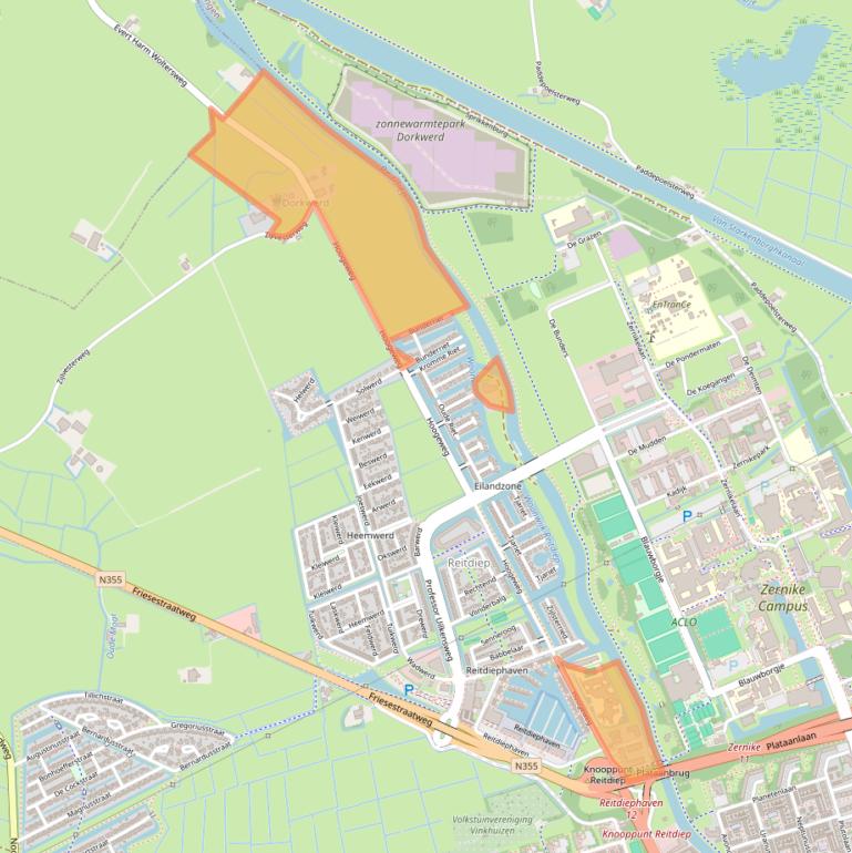 Kaart van postcodegebied 9746TN.