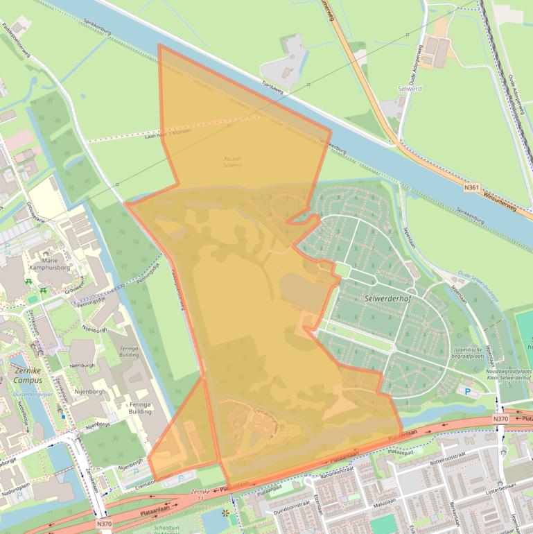 Kaart van postcodegebied 9747AM.