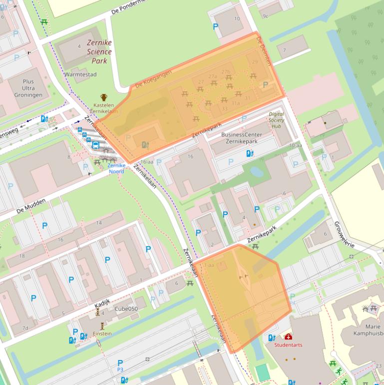 Kaart van postcodegebied 9747AP.