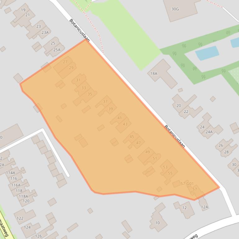 Kaart van postcodegebied 9751AB.