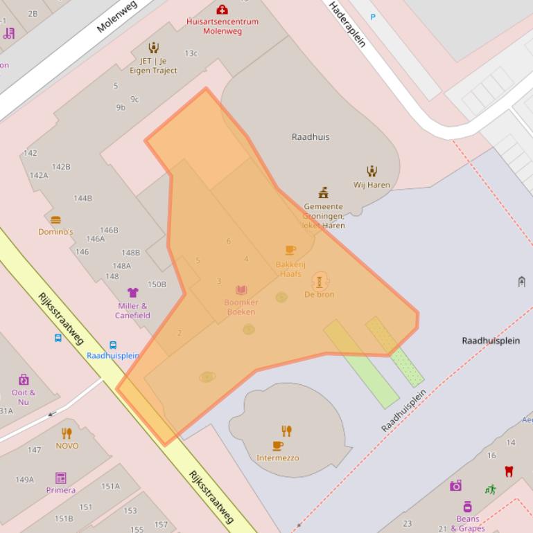 Kaart van postcodegebied 9751AM.