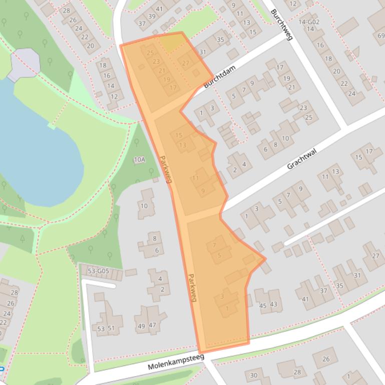 Kaart van postcodegebied 9751CP.