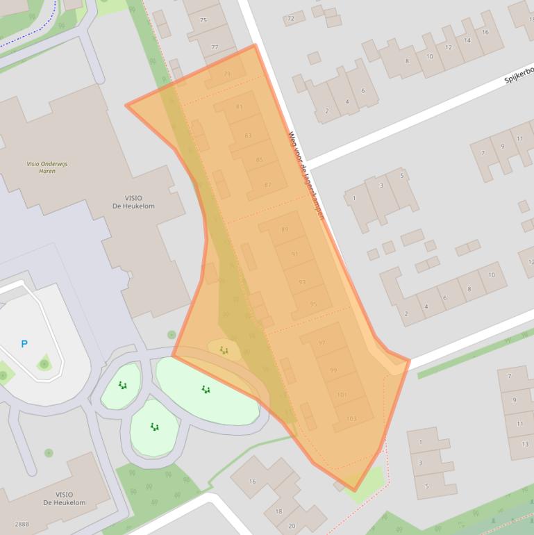 Kaart van postcodegebied 9751EM.