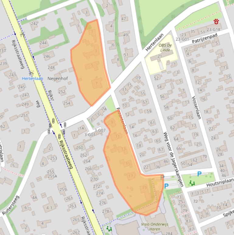 Kaart van postcodegebied 9751ES.