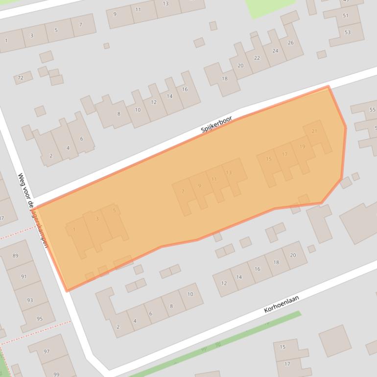 Kaart van postcodegebied 9751GV.
