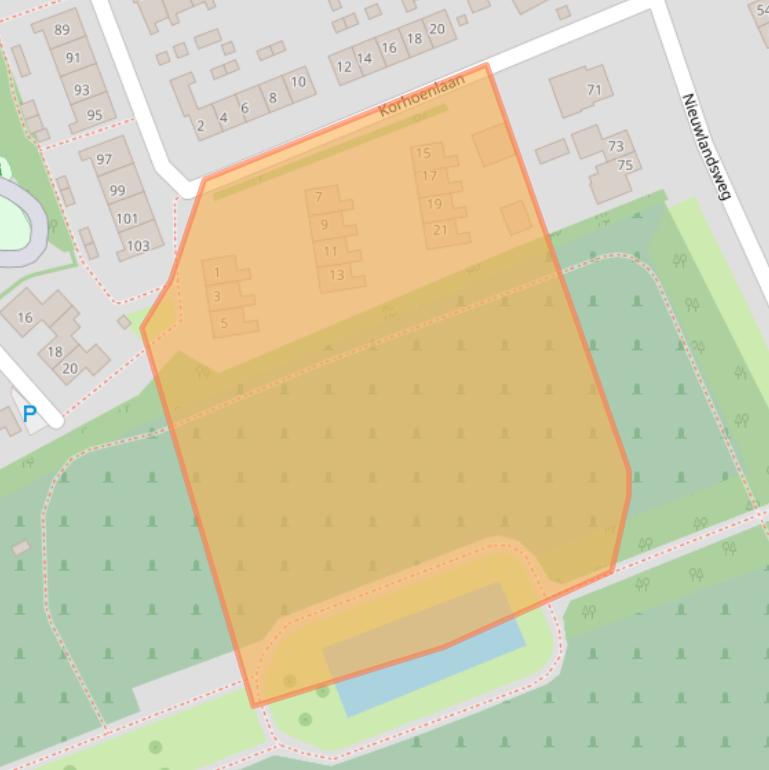 Kaart van postcodegebied 9751GX.