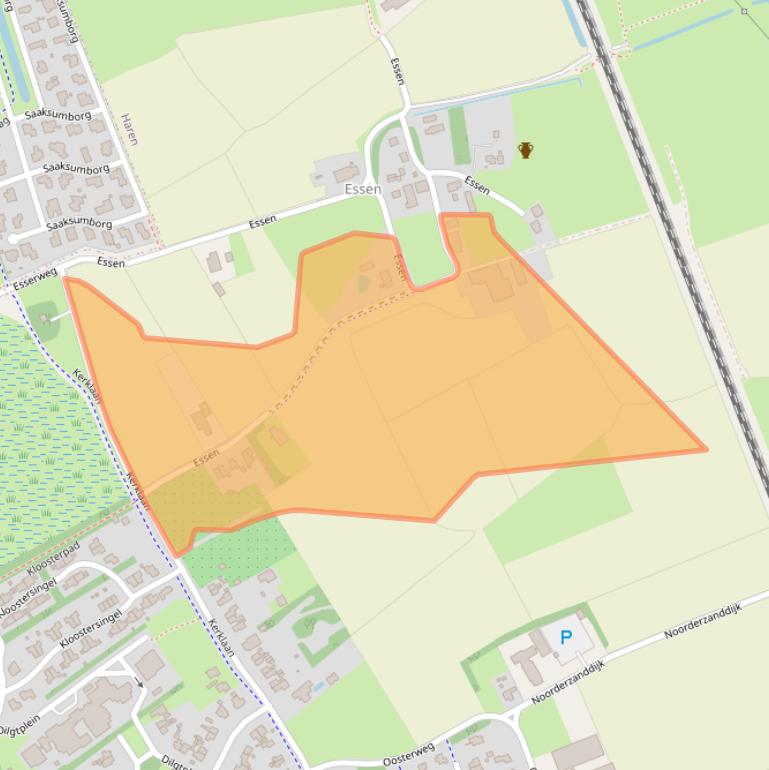 Kaart van postcodegebied 9751NC.