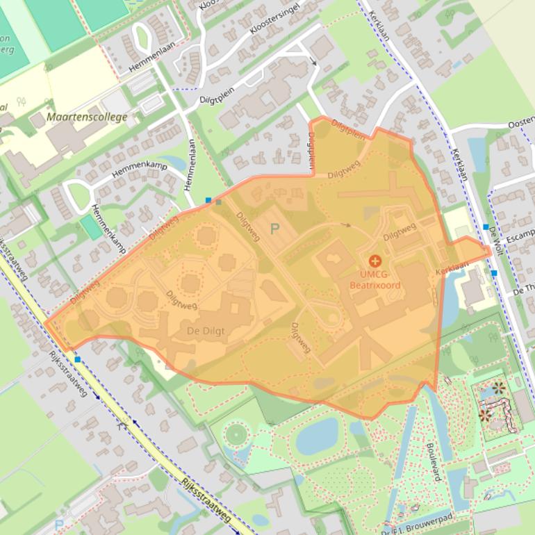 Kaart van postcodegebied 9751ND.