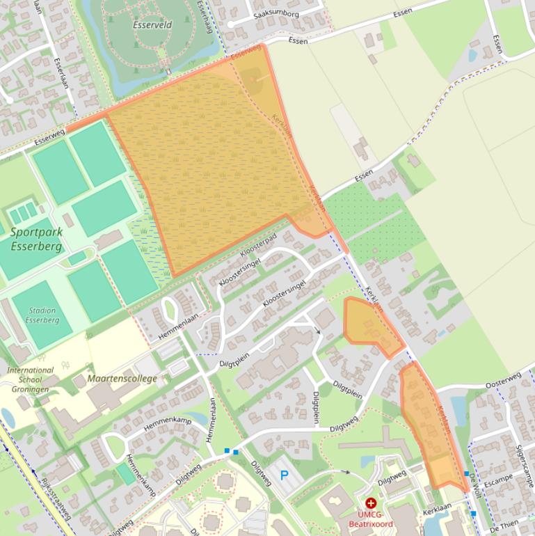 Kaart van postcodegebied 9751NP.