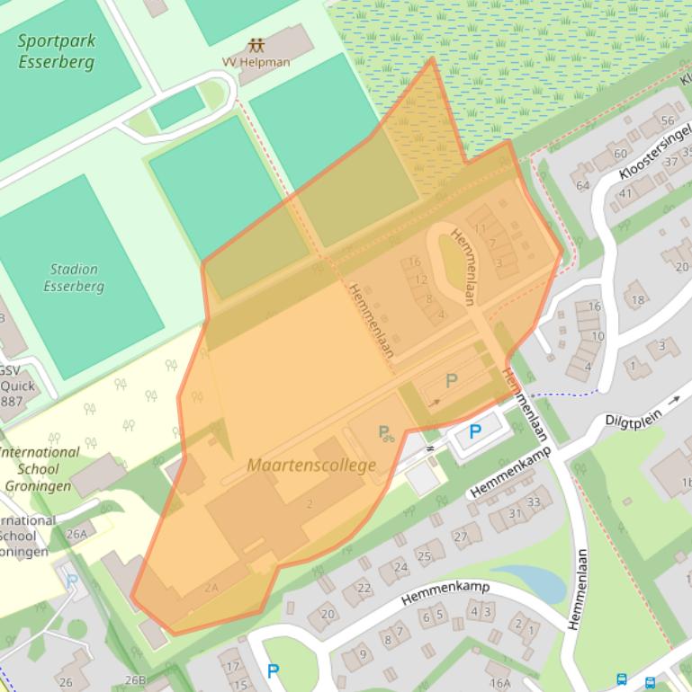 Kaart van postcodegebied 9751NS.