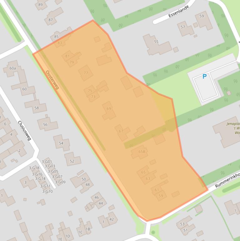 Kaart van postcodegebied 9751PC.