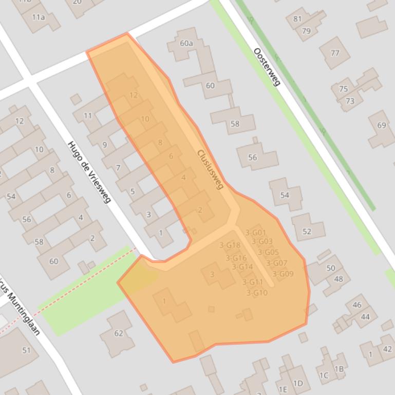 Kaart van postcodegebied 9751PN.