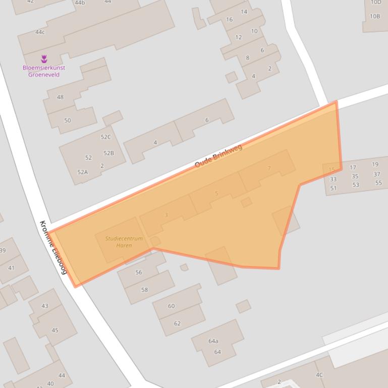 Kaart van postcodegebied 9751RH.