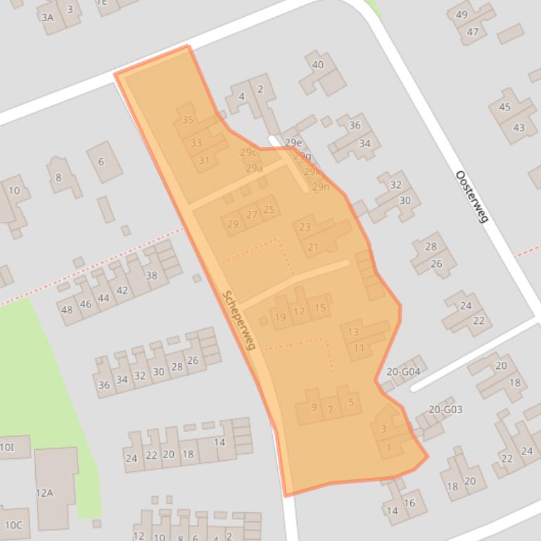 Kaart van postcodegebied 9751RN.