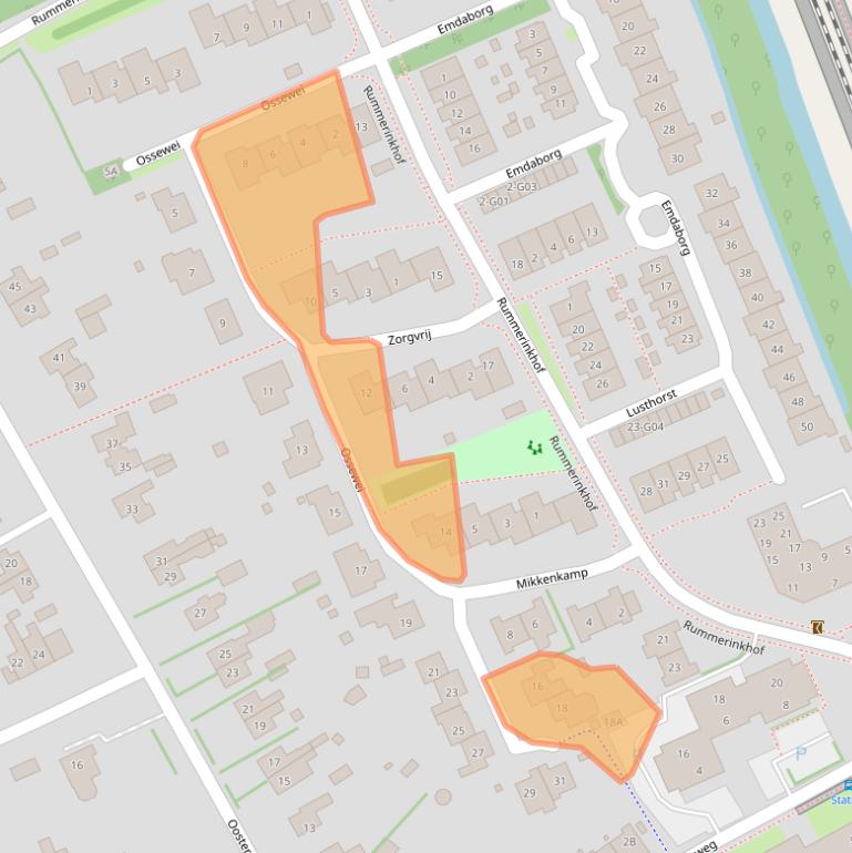 Kaart van postcodegebied 9751SC.
