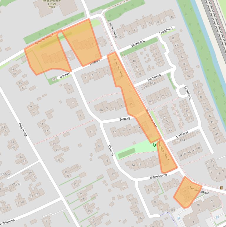 Kaart van postcodegebied 9751SK.