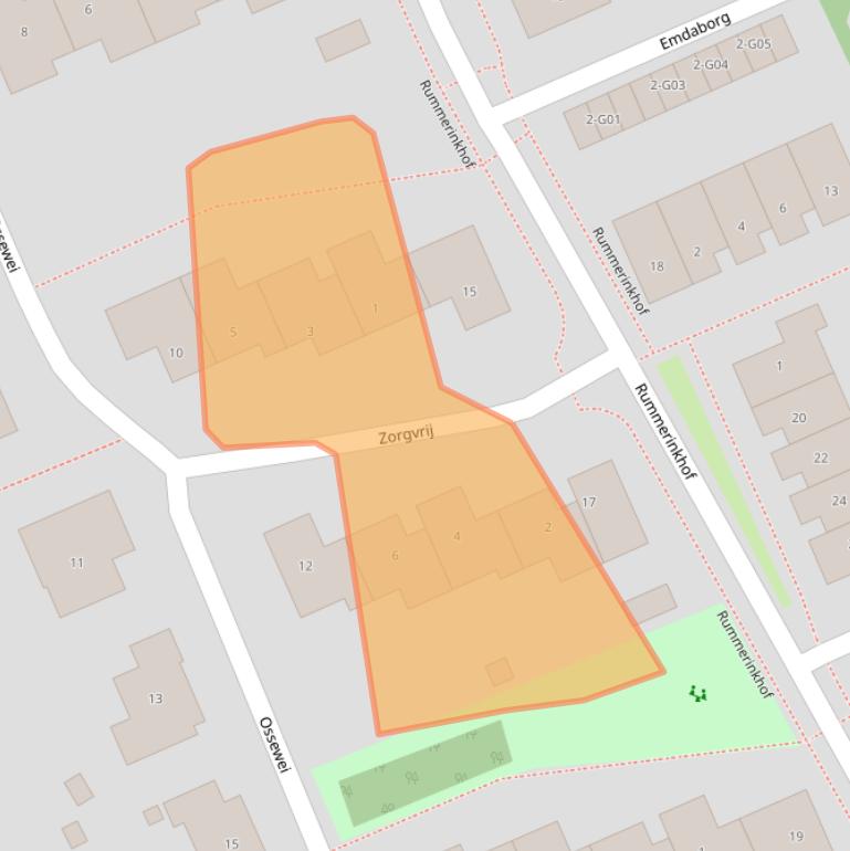 Kaart van postcodegebied 9751SM.