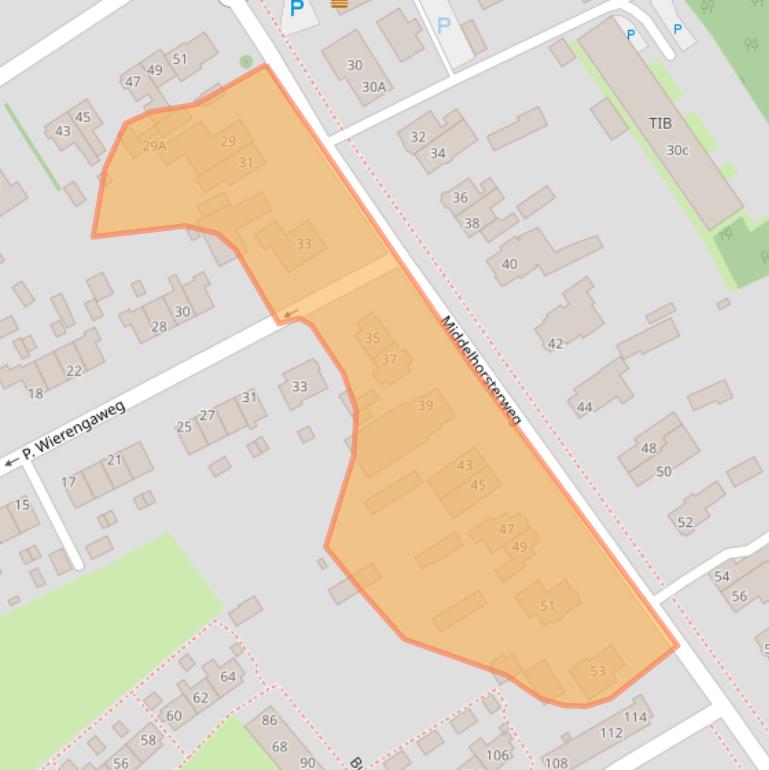 Kaart van postcodegebied 9751TB.