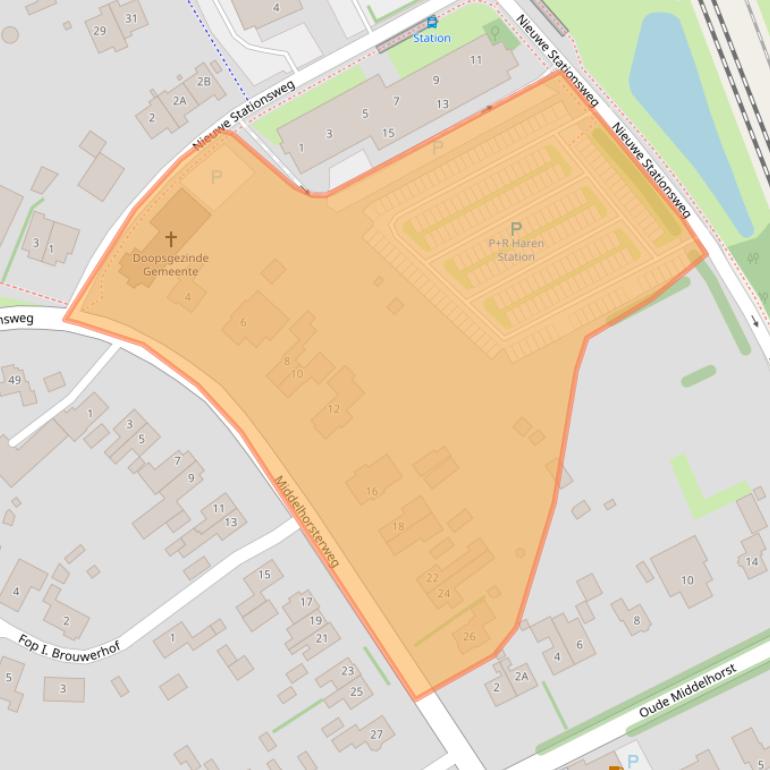 Kaart van postcodegebied 9751TE.