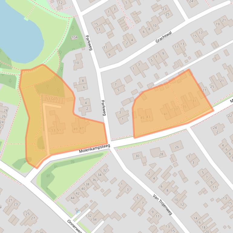 Kaart van postcodegebied 9751TS.