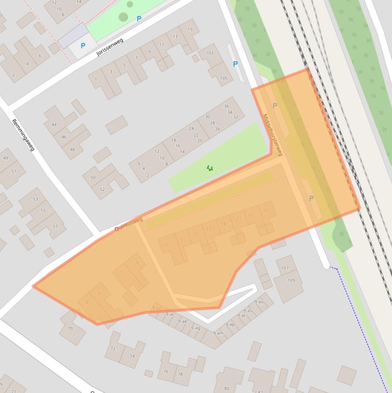 Kaart van postcodegebied 9751VV.