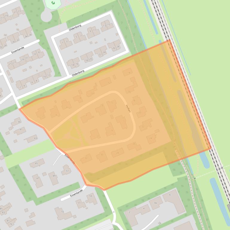 Kaart van postcodegebied 9751WC.