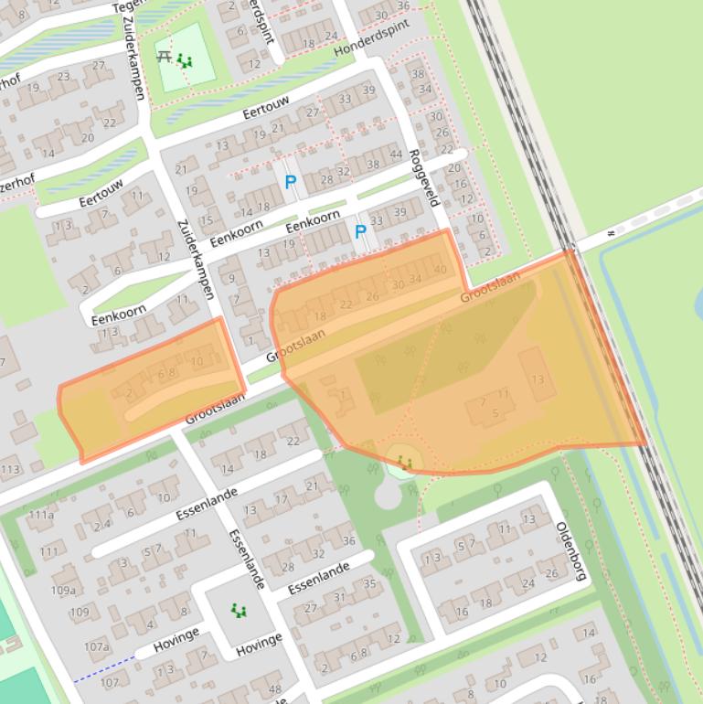 Kaart van postcodegebied 9751WG.