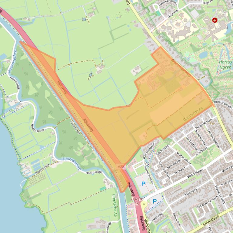 Kaart van postcodegebied 9752AC.