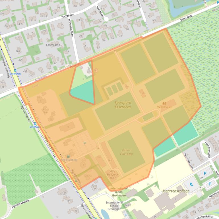 Kaart van postcodegebied 9752AD.