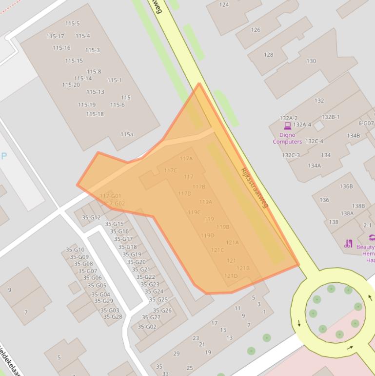 Kaart van postcodegebied 9752BB.